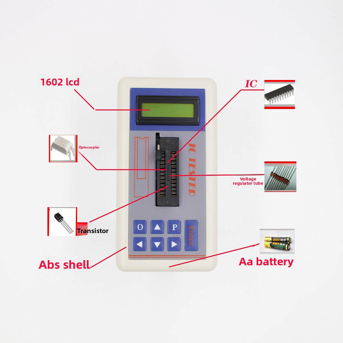 Electronics Repair Shops - Probador de transistores IC TSH‑06F para