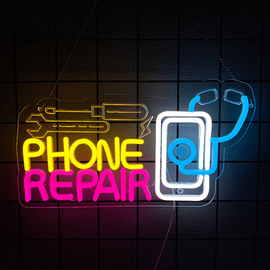 Electronics Repair Shops - Letrero de neón para reparación de