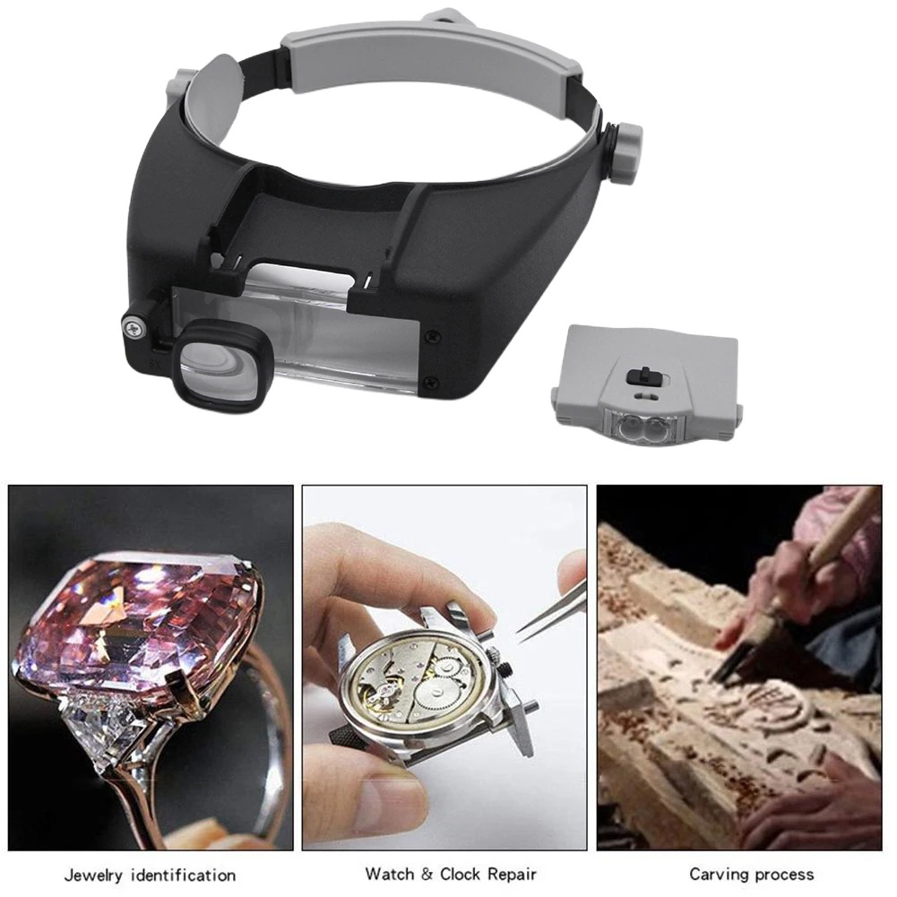 Electronics Repair Hobby - Lentes de Aumento LED con Soporte