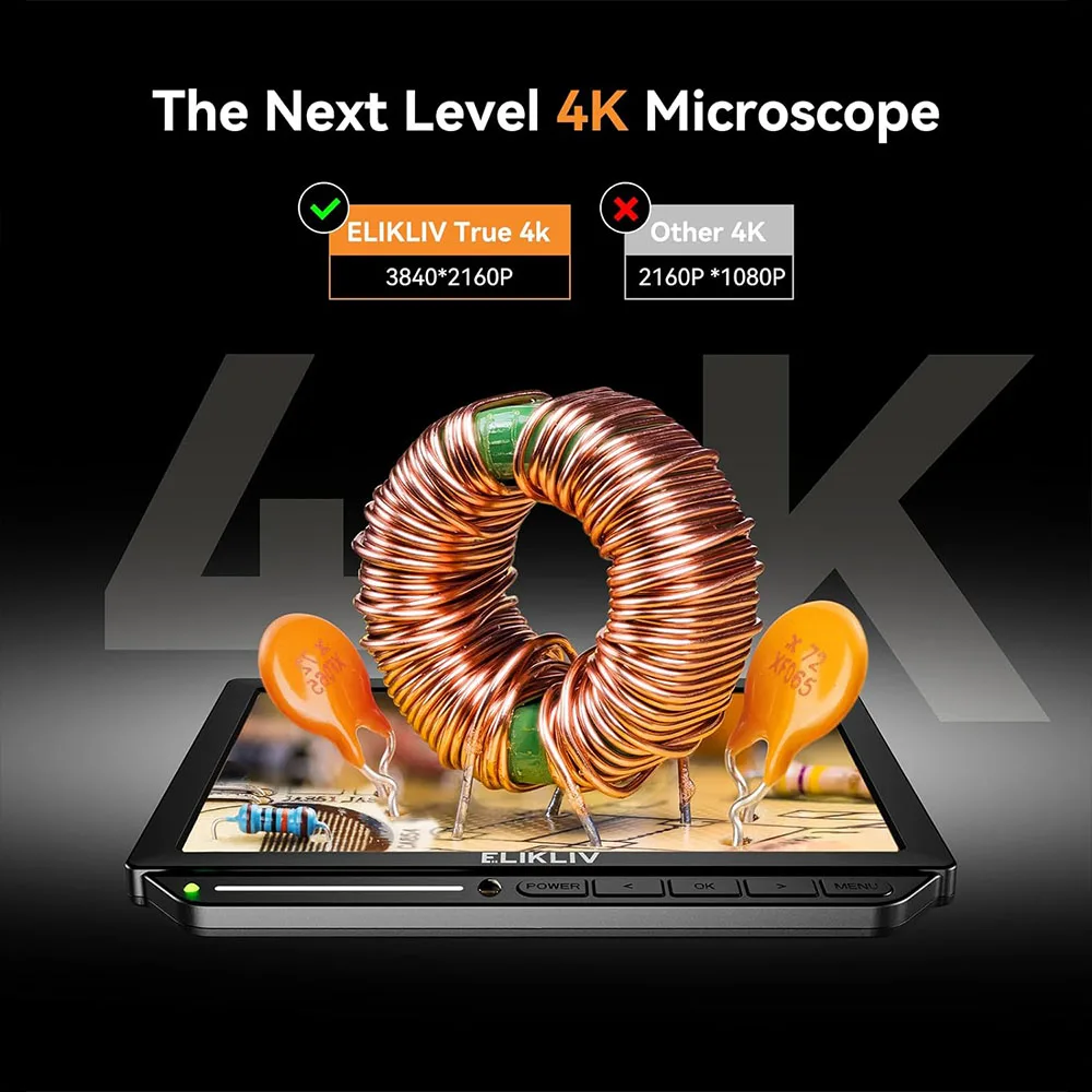 Elikliv EM4K-AF 4K microscopio - Electronics Repair Videos reseña y precio