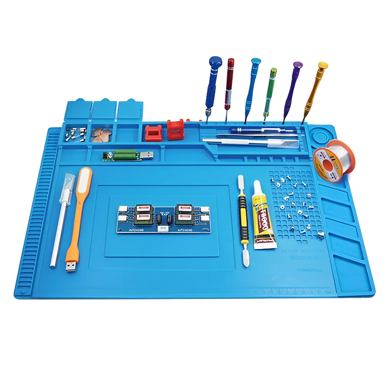 Estera de soldadura de silicon - Electronics Repair Mat reseña y precio