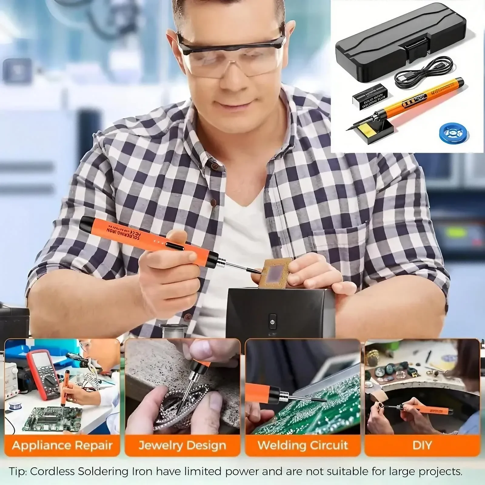 Mini soldador USB recargable,  - Electronics Repair Technician reseña y precio